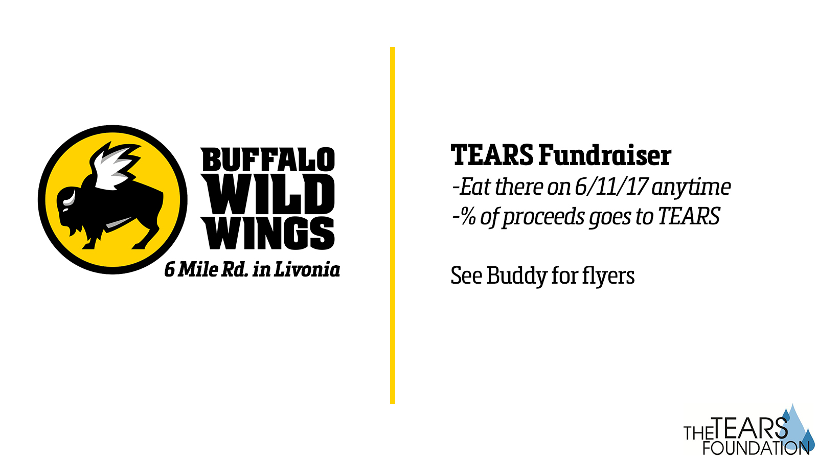 TEARS Buffalo Wild Wings